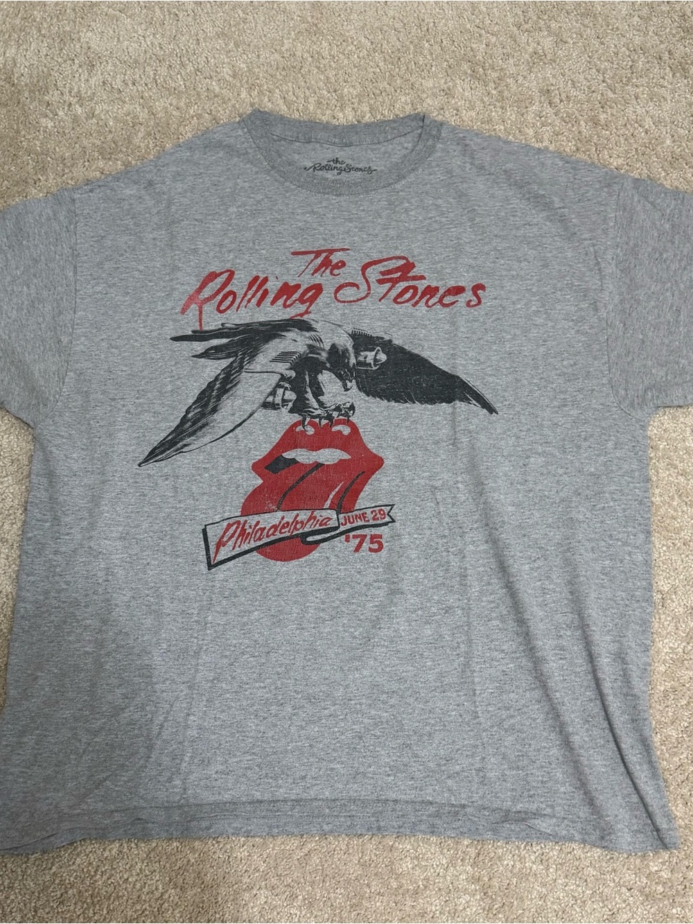 Rolling Stones Philadelphia 1975 Tour Spectrum Shirt - XL